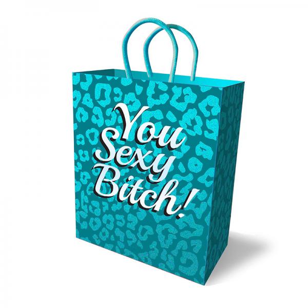 You Sexy Bitch Gift Bag Teal Blue 10 inches